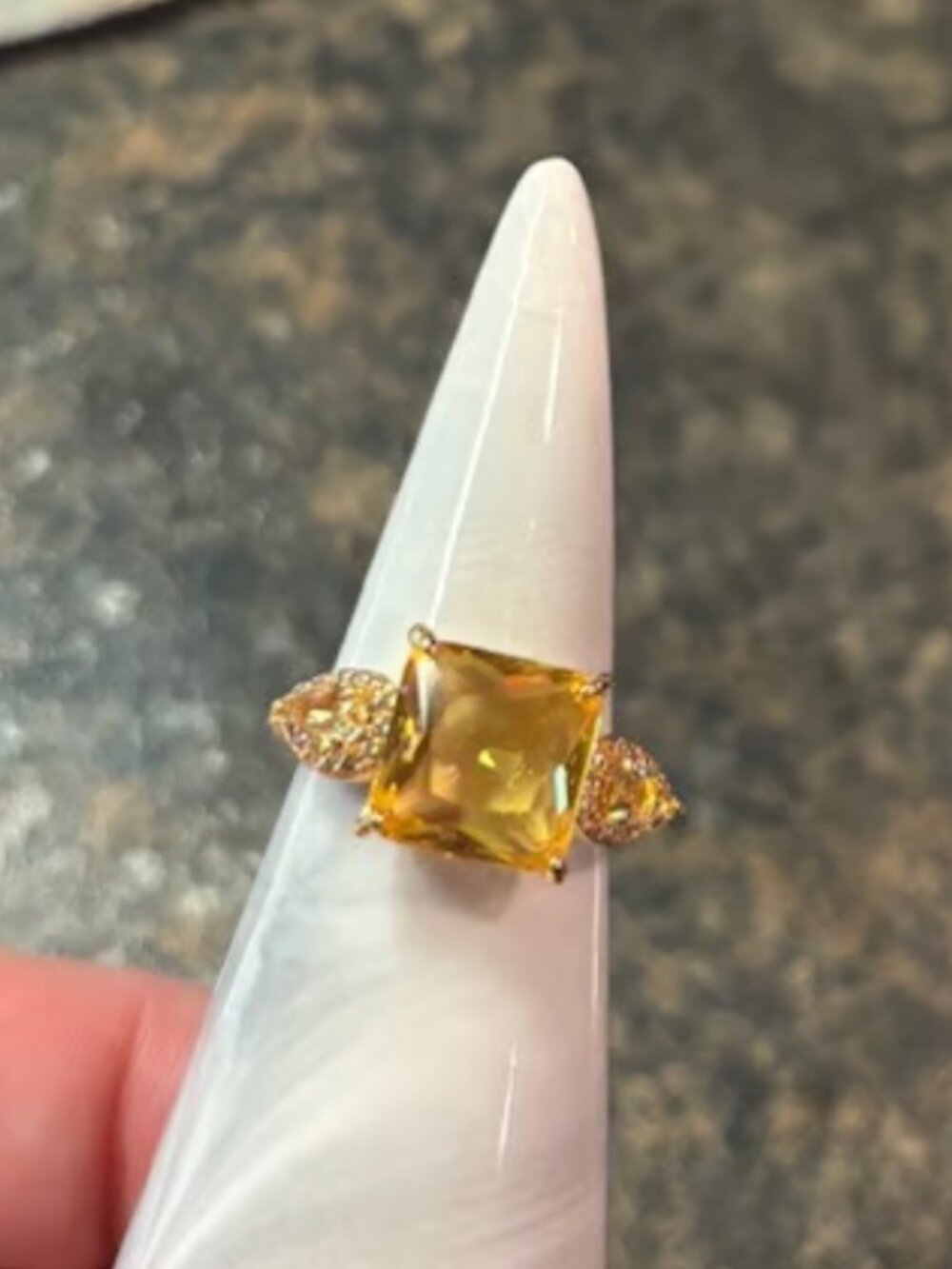 Bomb Party Yellow Stone on Gold Ring